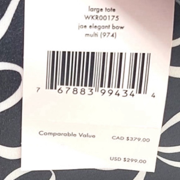 KATE SPADE♠️New York🖤BLACK & WHITE🤍 JAE ELEGANT BOW LARGE TOTE BAG🌟LIKE NEW🌟 - Picture 15 of 17